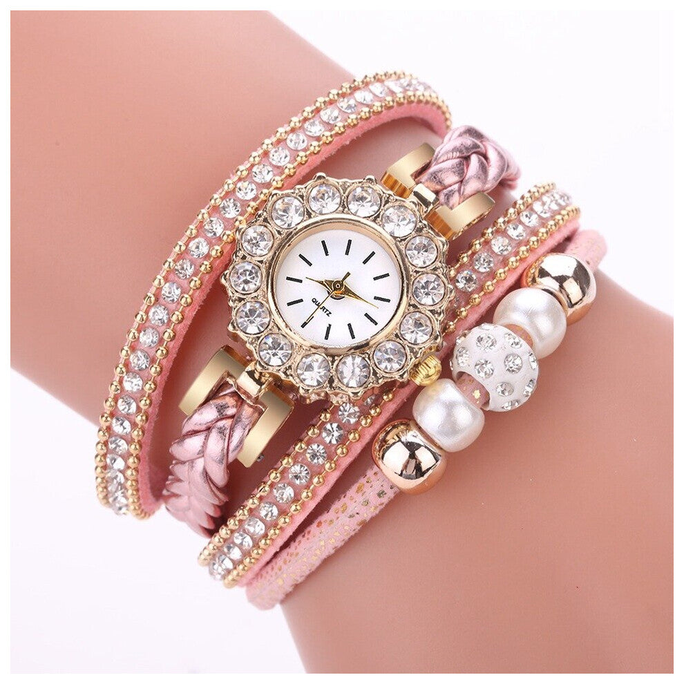 Leather Watches for Women Pearls Dress Creative Watches Casual Women Bracelet Wristwatch Clock Gift Relogio Feminino