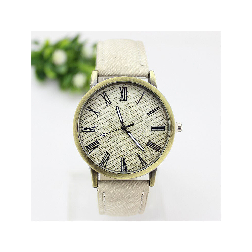 Men Casual Quartz Watch Women Jean Fabric Leather Strap Dress Watches Relogio Feminino Ladies Wristwatch Hot Clock