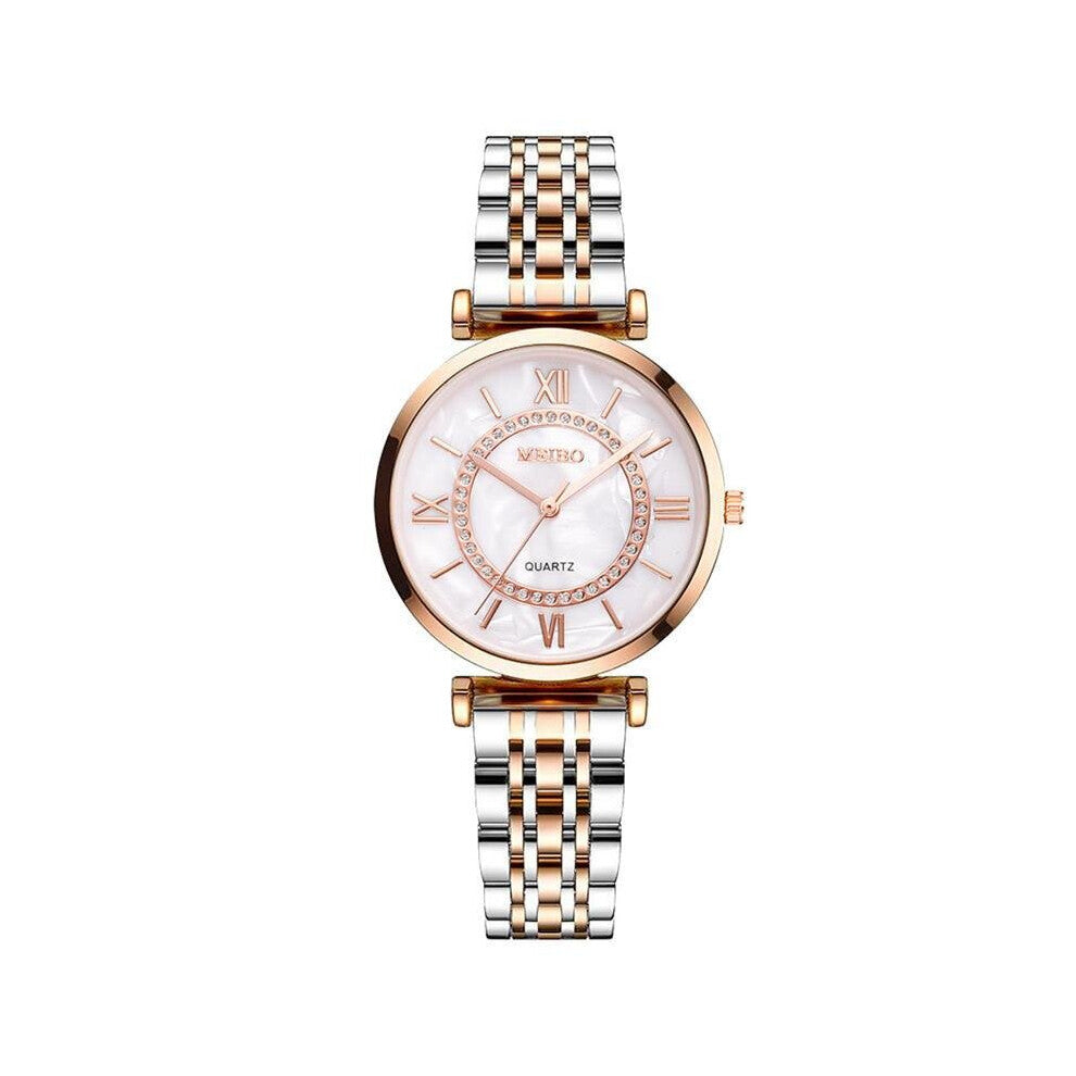 Pagani Women Watches Rose Dial Stainless Steel Band Quartz Wrist Watch for Women Montre Femme