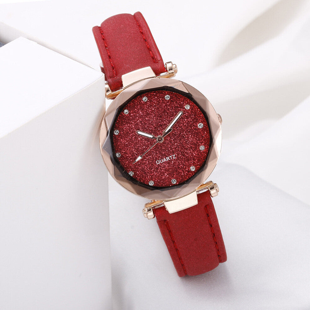 Star Sky Women Watches Casual Quartz Watch Ultra Thin Rhinestone Frosted Wrist Band Watch Gift Montre Femme