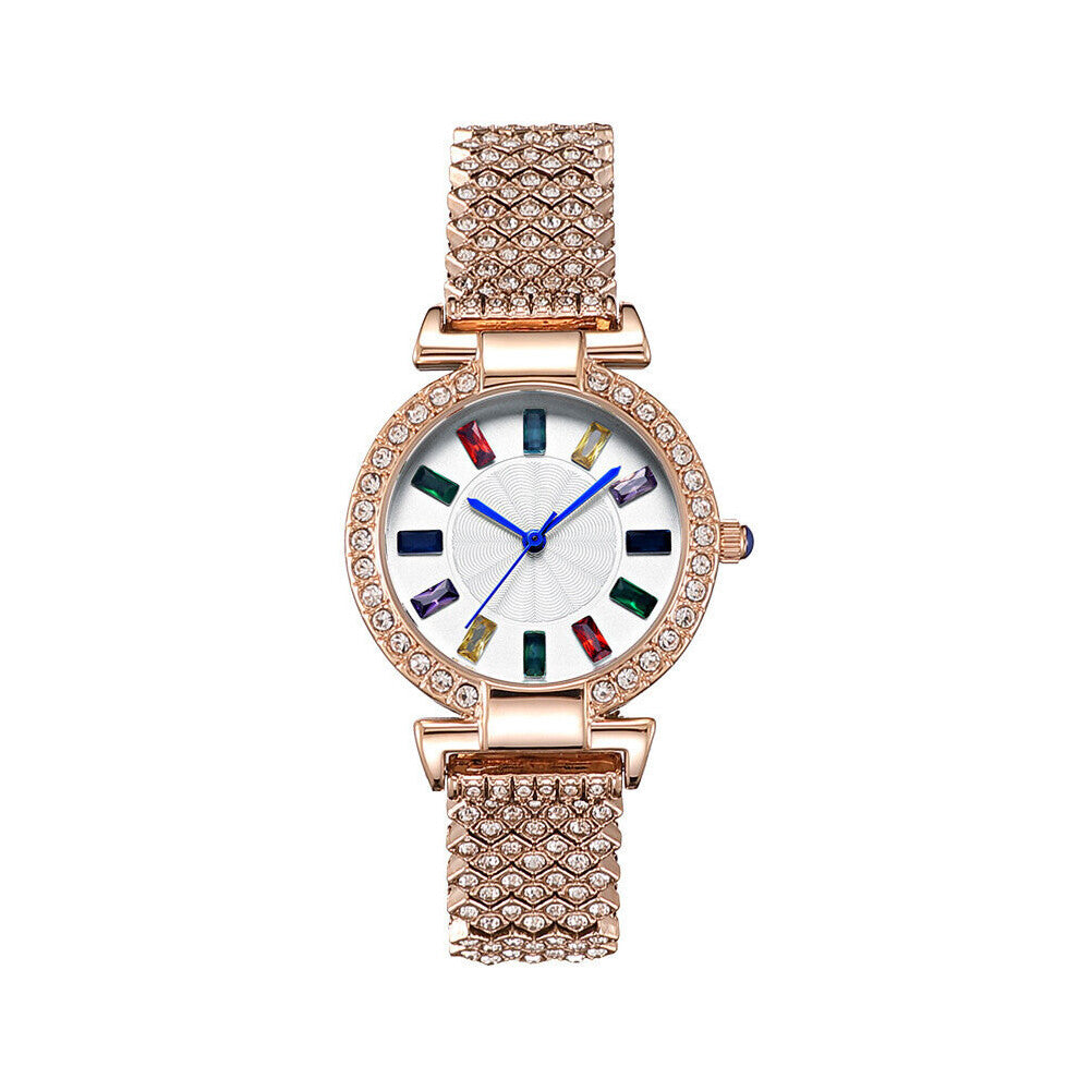 Watch Women Full Diamond Colorful Quartz Watches Ladies Waterproof Wrist Watch Female Clock ????? ????