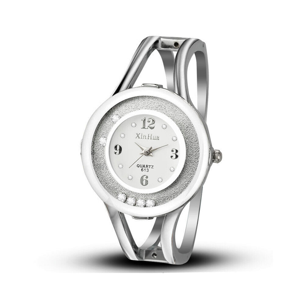 Watches Women Stainless Steel Bracelet Bangle Rhinestone Female Clock Lady Watches Relogios Feminino