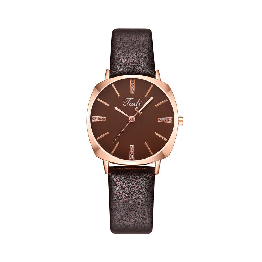 Casual Women Watch Diamond Quartz Watch Ladies Leather Rhinestone Clock Female Watch Women Dress Watches