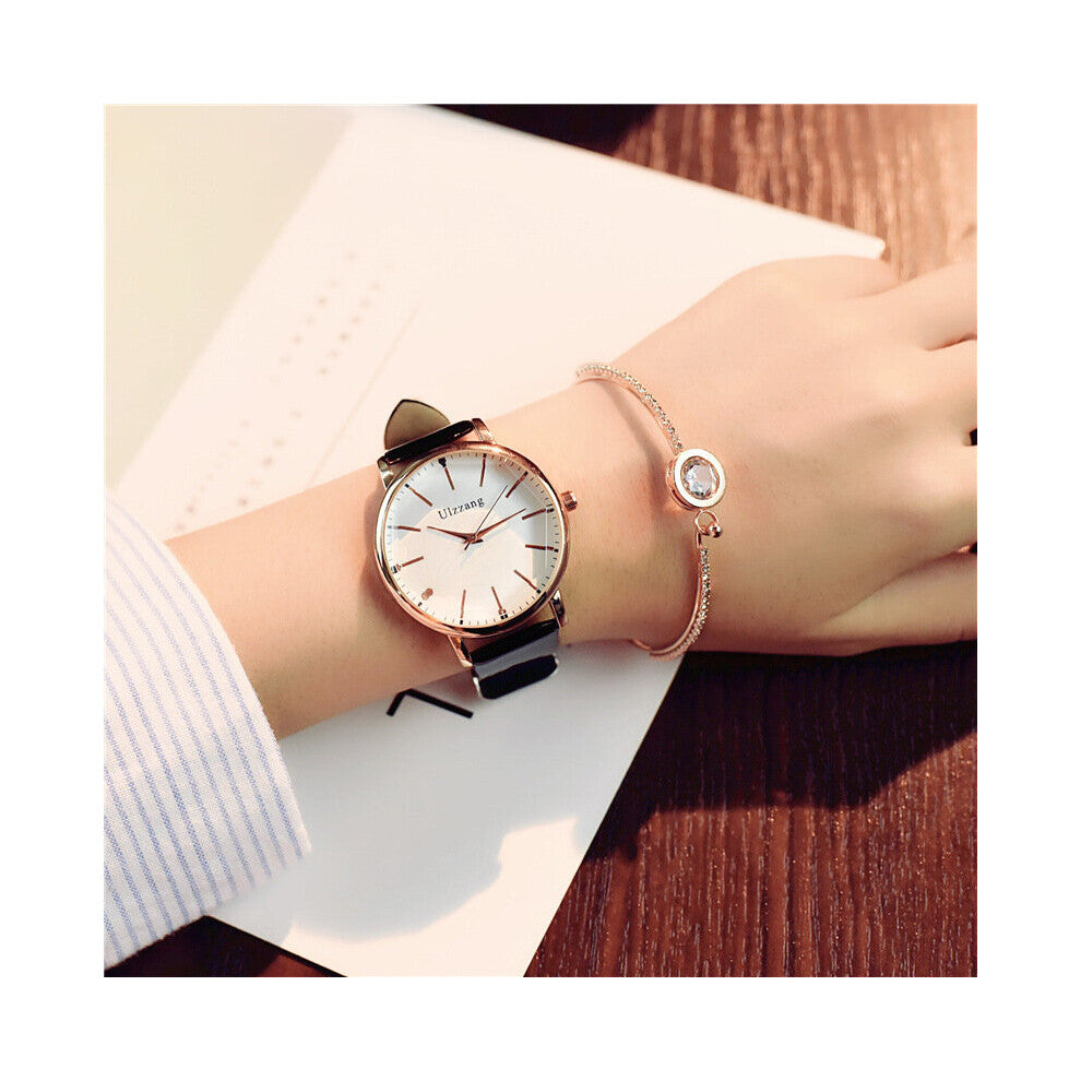 Polygonal Dial Women Watches Dress Quartz Watch Ulzzang Ladies Leather Wristwatch