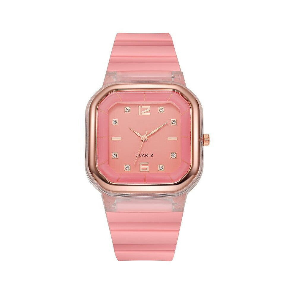 Silicone Strap Band Women Watches Pointer Number Dial Ladies Quartz Analog Wristwatches Wrist Band Clock