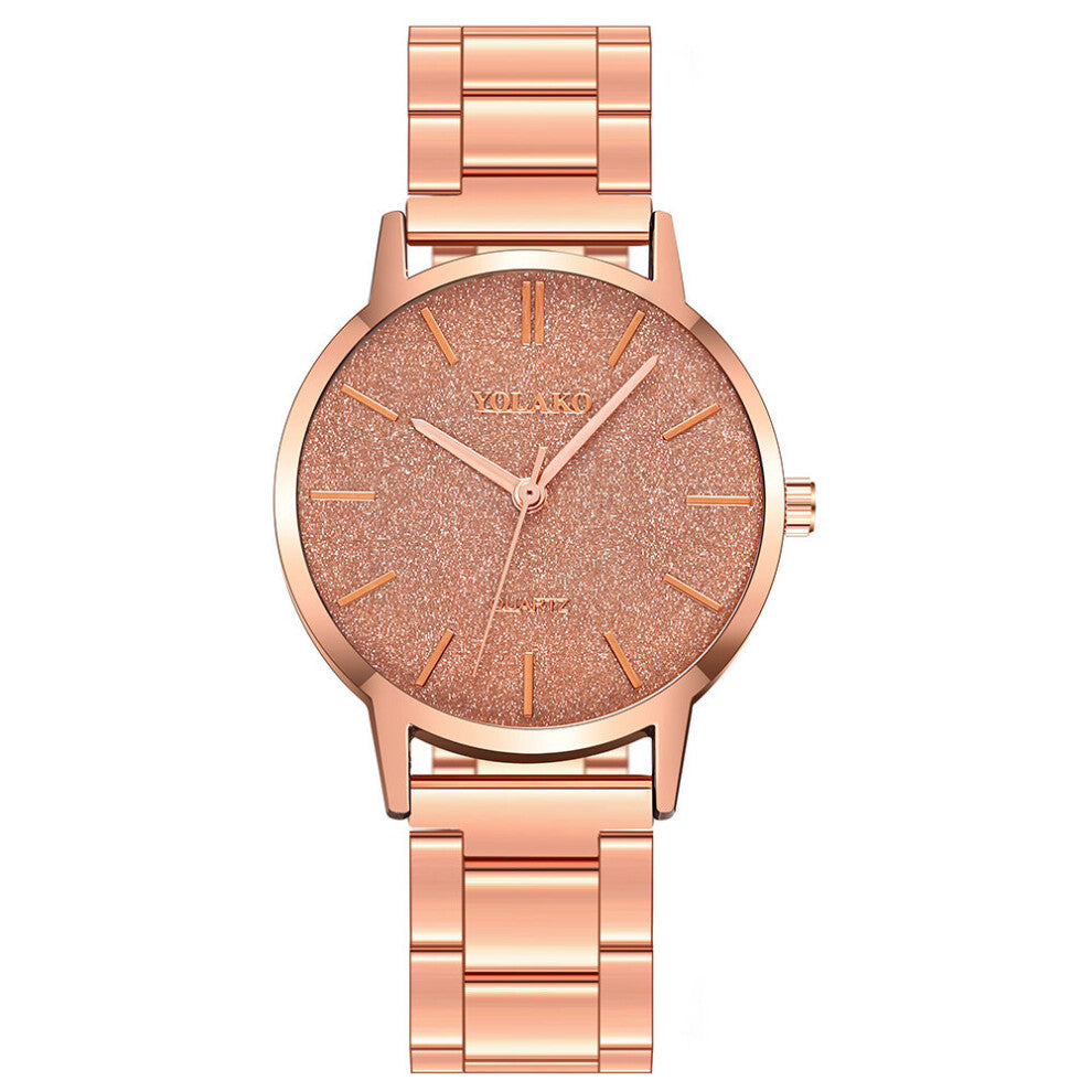 Women Starry Sky Steel Watches Ladies Frosted Dial Quartz Watch Classic Stainless Steel Watches Relogio Feminino