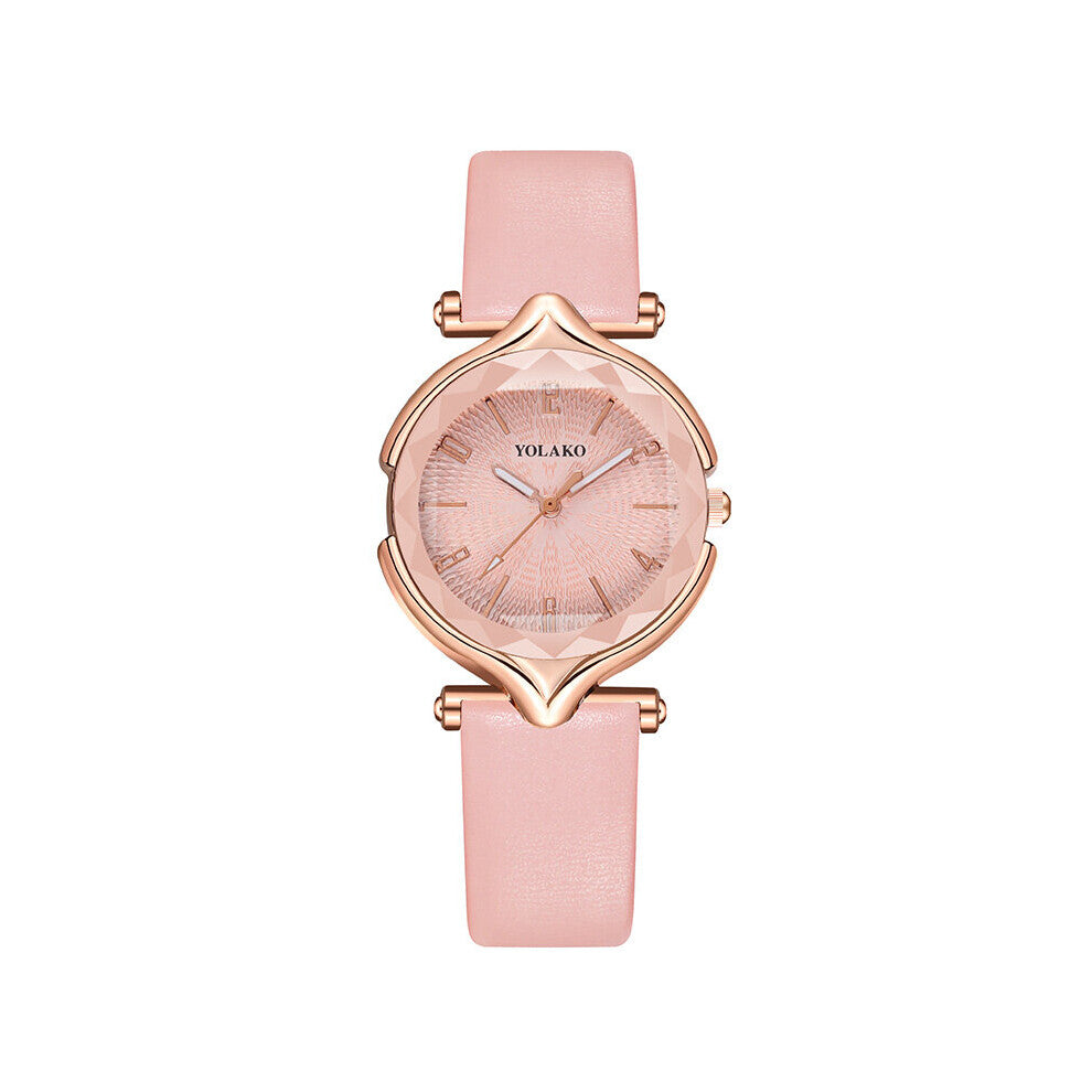 Casual Leather Strap Watch Women Quartz Watch Ladies Dress Watches Female Clock Yolako Watch Girl's Gift