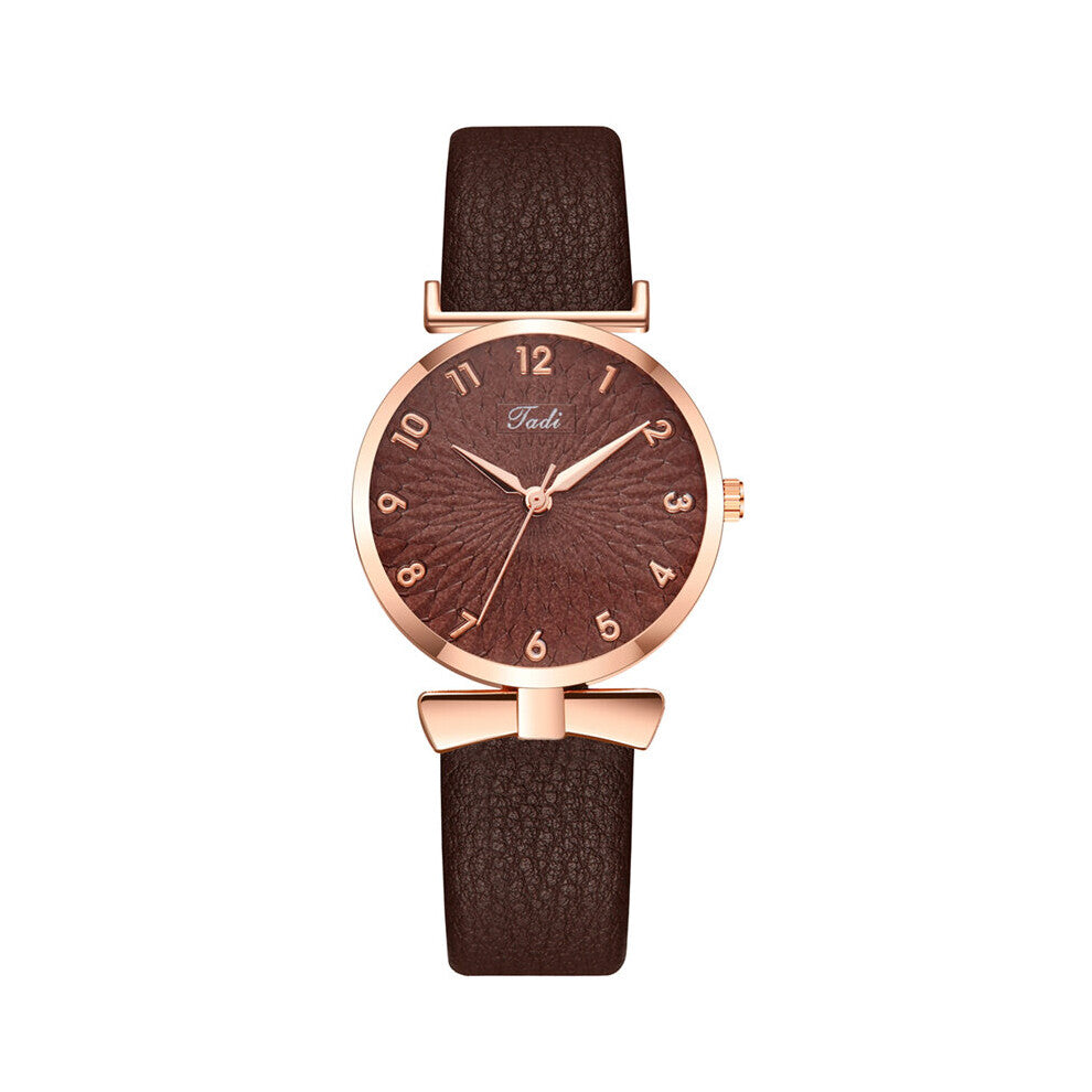 Women Leather Quartz Watch Ladies Dress Wristwatch Women Flower Pattern Watches Female Clock