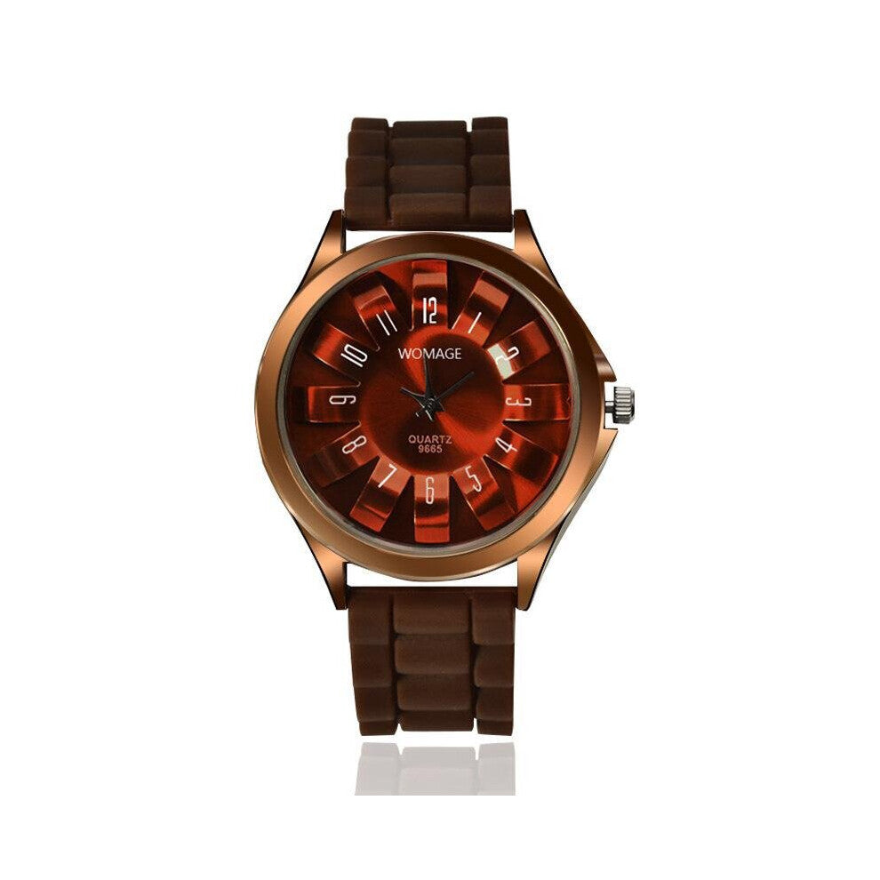 Silicone Strap Flower Womage Watches Men Women Wristwatch Classic Casual Female Quartz Watch Gift Student