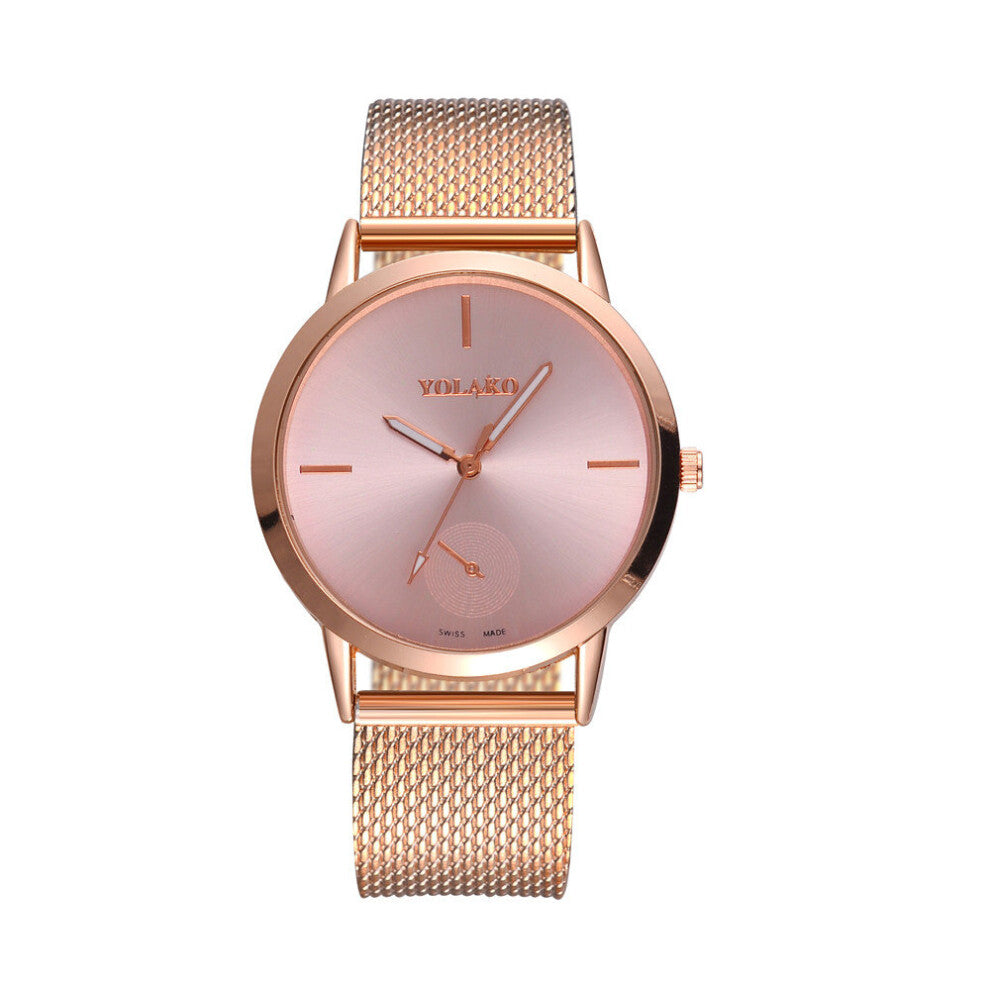 Women Casual Quartz Watch Ladies Plastic Strap Analog Wristwatch Rose Watches Clock Christmas