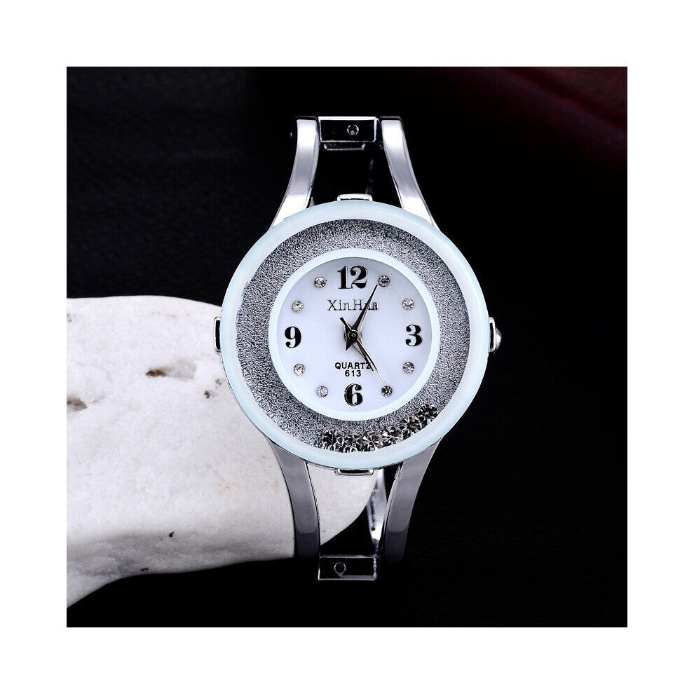 Watches Women Crystal Stainless Steel Bracelet Bangle Rhinestone Party Dress Female Clock Relogios Feminino