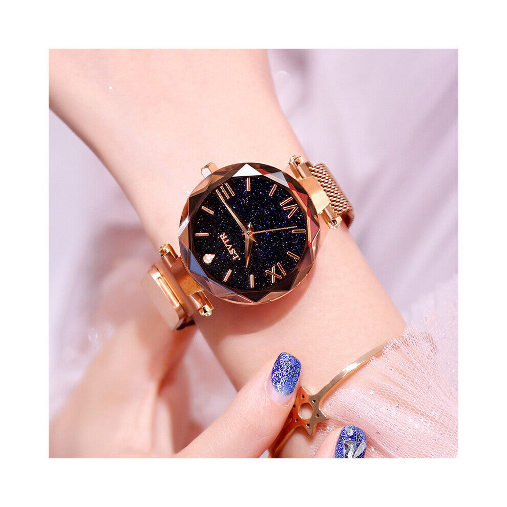 Women Diamond Watch Rose Fantasy Starry Sky Wristwatches Alloy Relogio Feminino Ladies Watches