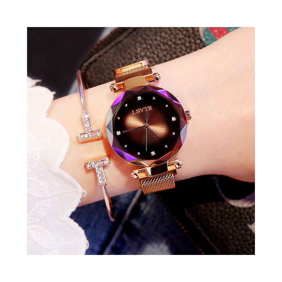 Women Watch minimalist Ladies Wrist Watches Rhinestone Magnet Buckle Band relogio feminino christmas