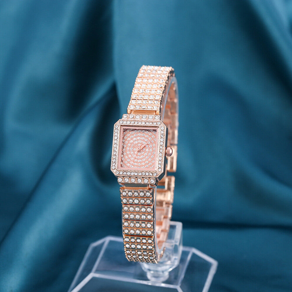 Square Watch Women waterproof Full Diamond Stainless steel High-end clock women watches Quartz Wristwatch