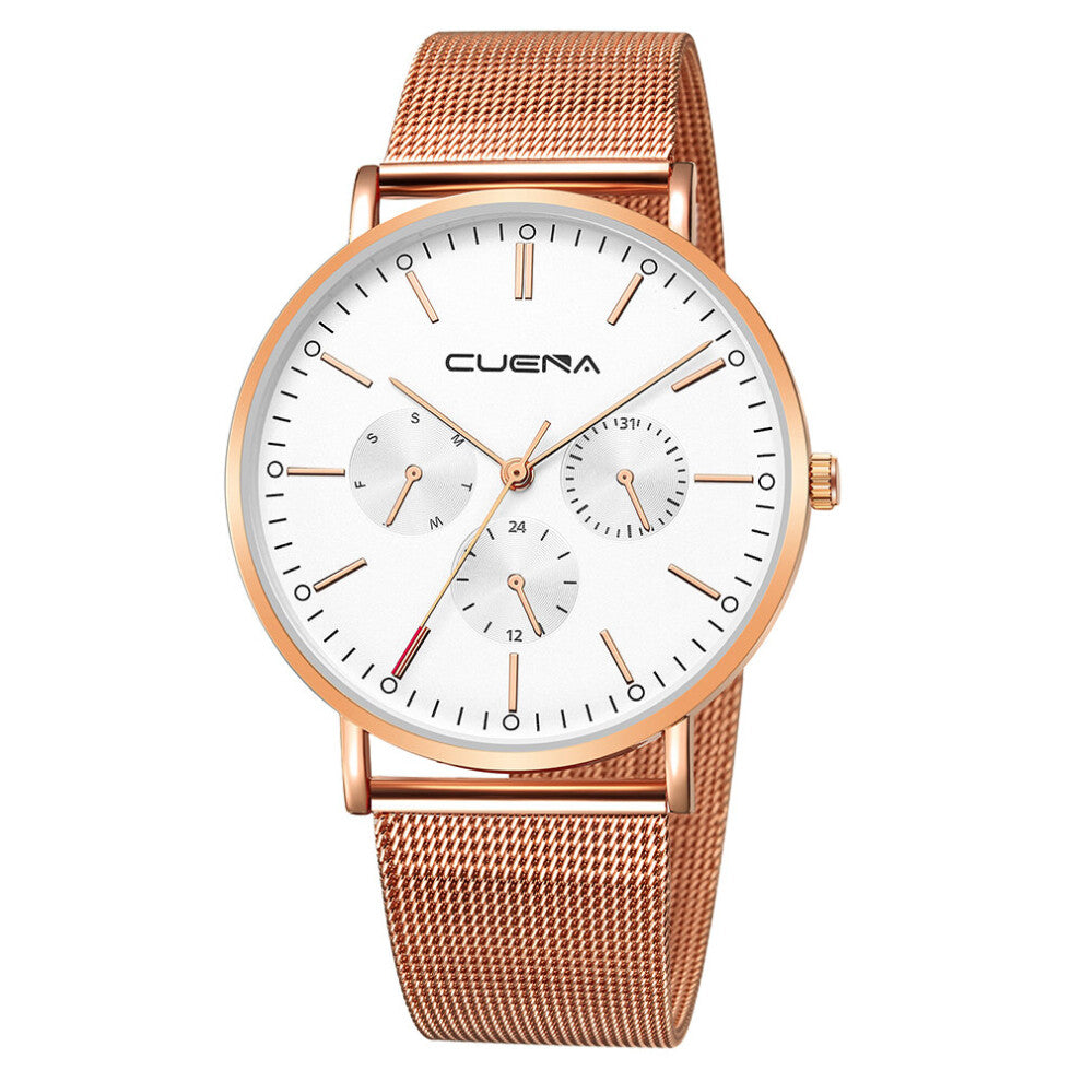 Women's Watch Business Quartz Stainless Steel Mesh Watches Women Alloy Dial Clock Montre Femme