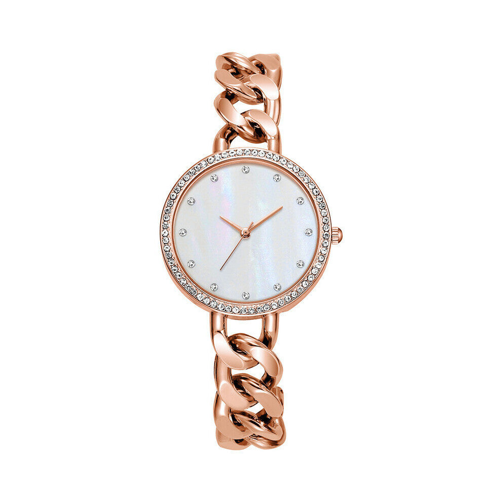 Bracelet Clock Watch For Women Crystal Diamond Ladies Watches Stainless Steel Rose Women's Watch relogio feminino