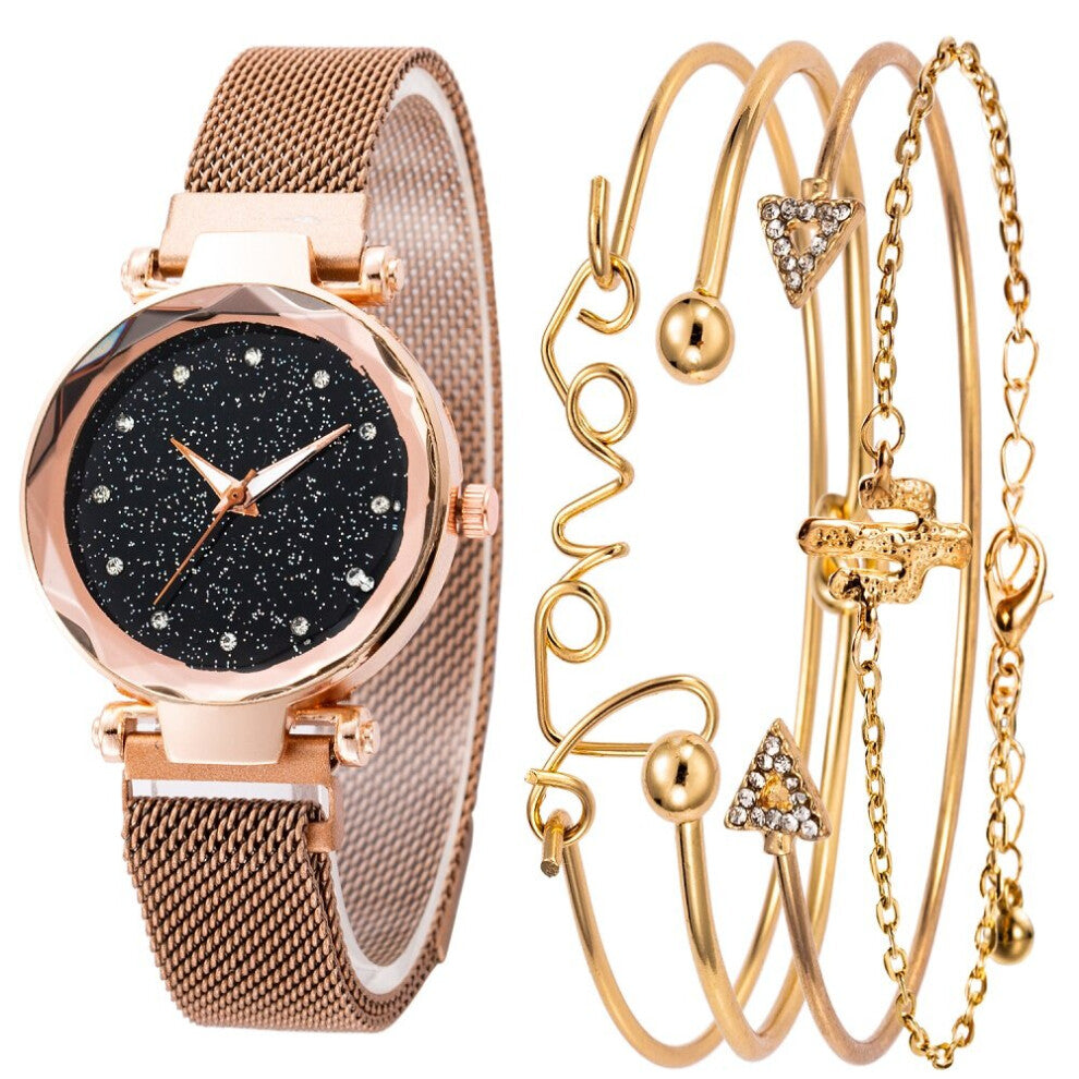 Ladies Starry Sky Watch Bracelet Dress Wristwatches Classic Watches Casual Quartz Clock Hot Gift