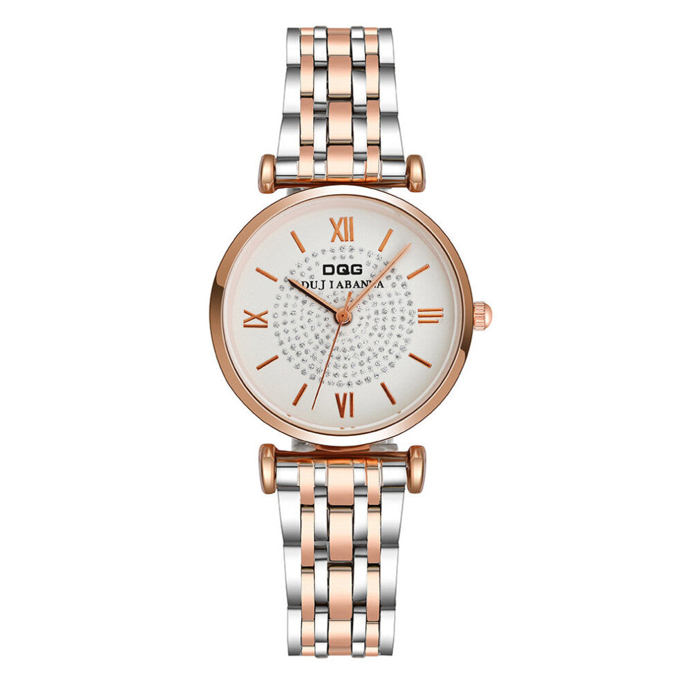 Two-color Women Watch Watches Quartz Stainless steel Minimalist Clock Gift Female Wristwatches Trending Products