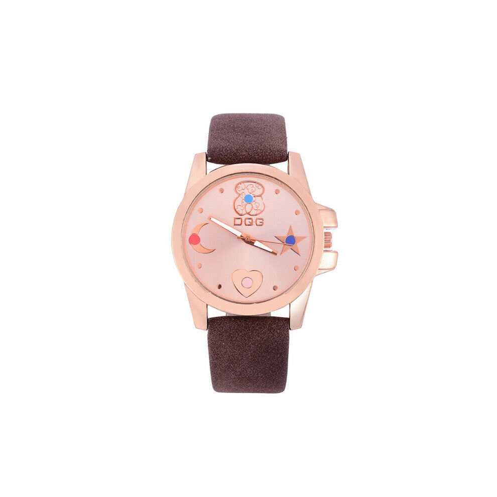 Women Watch Dress Quartz Ladies Casual Leather Wrist Watches Gift Bear Clock Quartz Watch