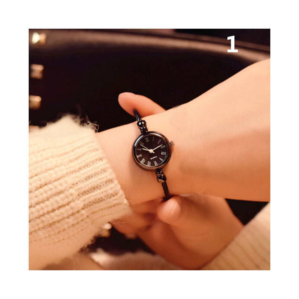 1 Pcs Women Watches Student Wrist Casual Quartz-Watch Mini Round Alloy Vintage Female Ladies Girl Gift DO99