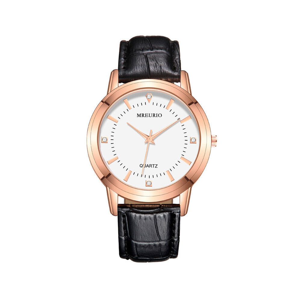 Couple Quartz Watch Leather Strap Lover Watch Women Mens Student Classic Clock Hand Wristwatch Watches