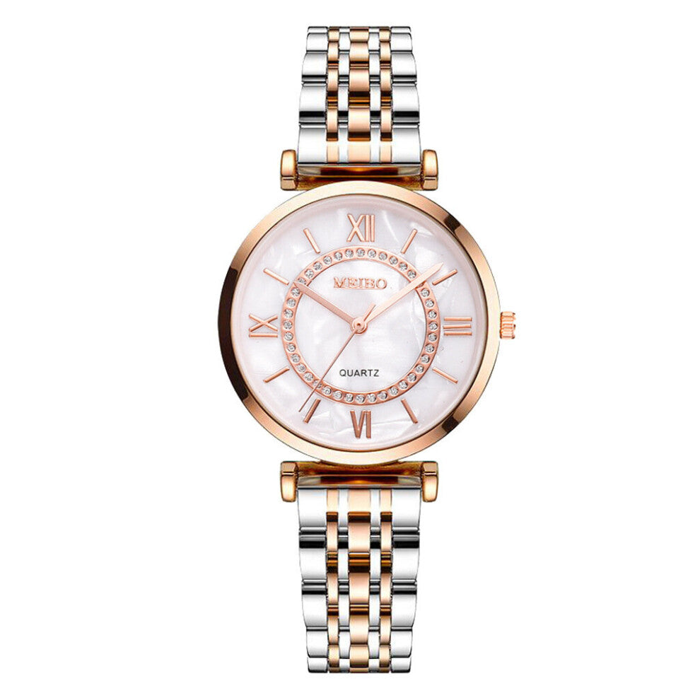 Crystal Rose Silver Stainless Steel Watches Women Diamond Ladies Quartz Watch Female Clock ???? ???????