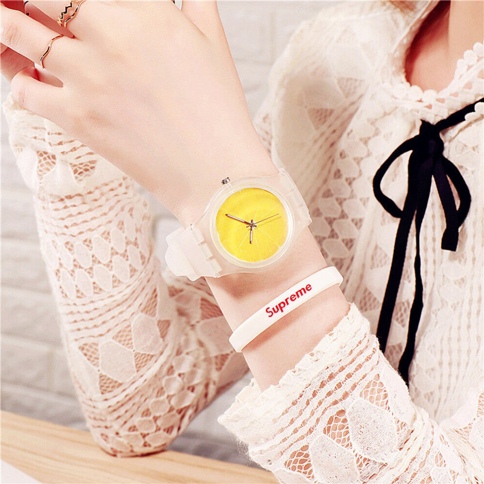 Colorful Orange Dial Women Water Resistant Sports Jelly Watch Women Transparent Watches for Lady Girls Watch