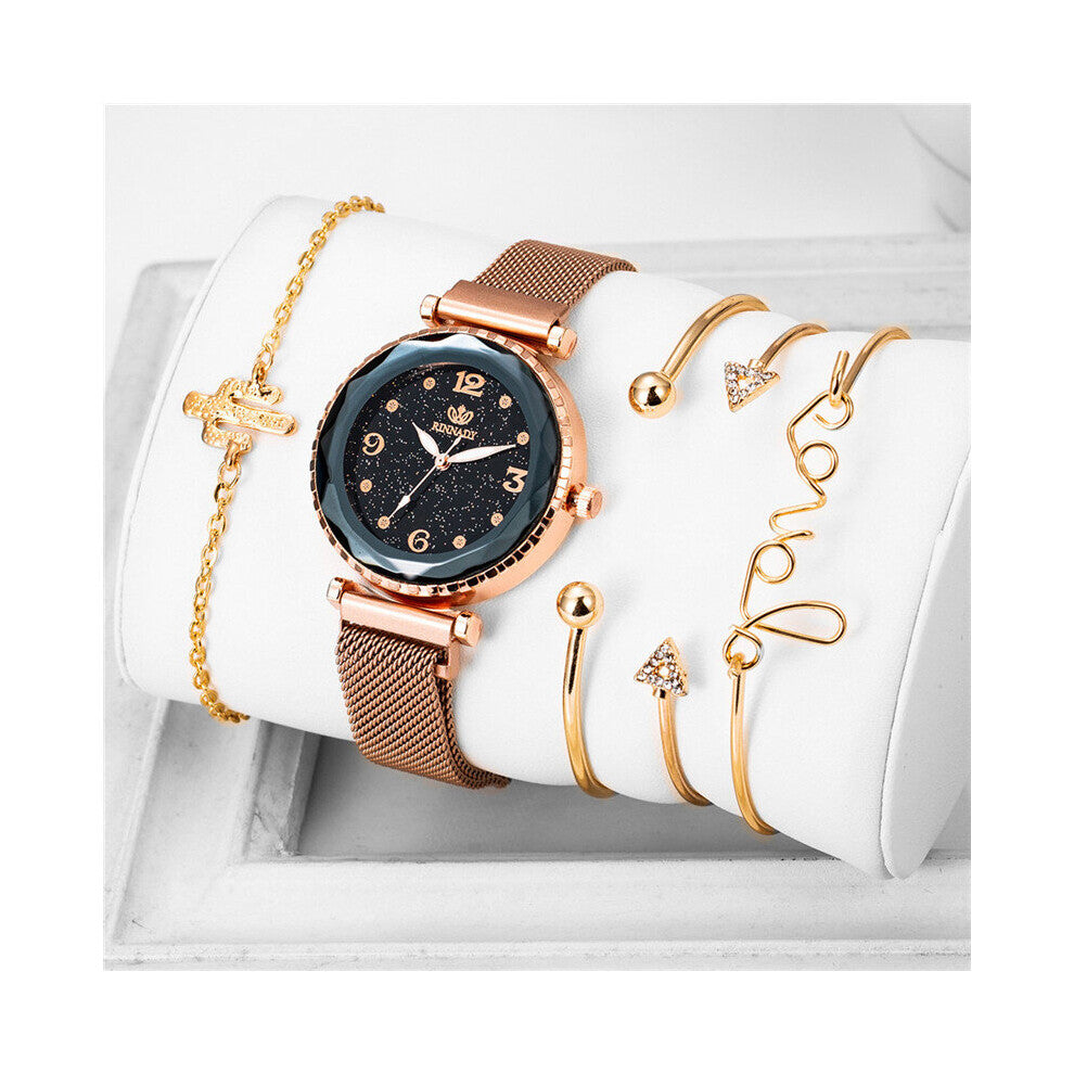 Women Watches 5pcs-Set Ladies Magnetic Starry Sky Watch Women Diamond Quartz Wrist Watch relogio feminino zegarek damski