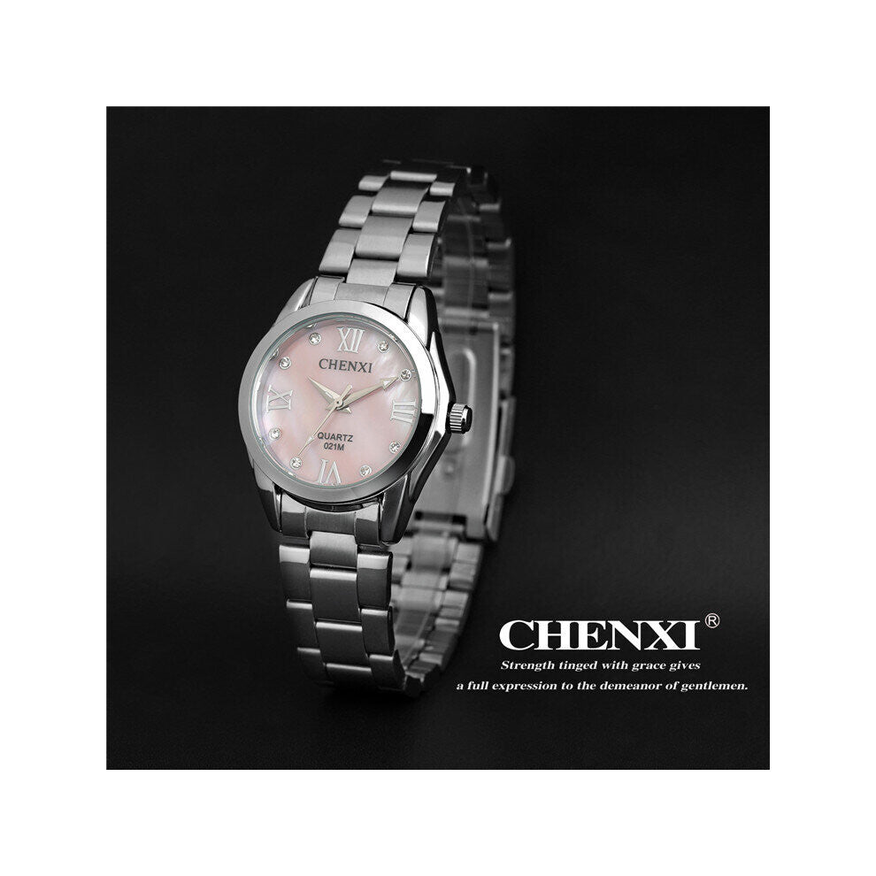 Stainless Steel Watch Women Rhinestone Lady Watch Analog Display Woman Dress Watches drop