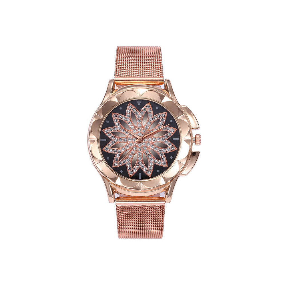 Sell Women Watches Flower Dial Classic Hot Steel Analog Quartz WristWatches Relogio Feminino Saat