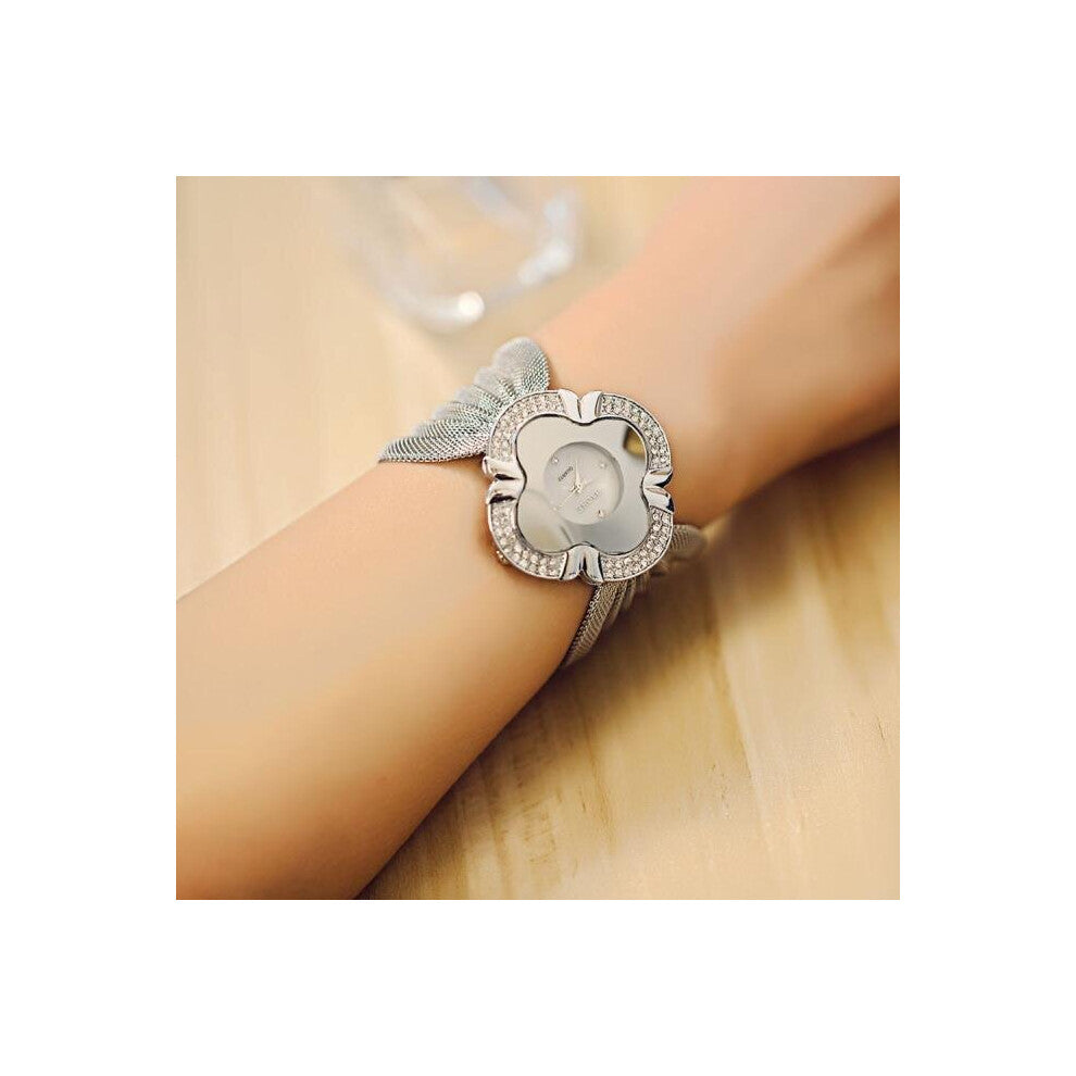 Women Watches Top Ladies Wristwatches Stainless Steel Silver Mesh Strap Montre Femme Quartz Watch