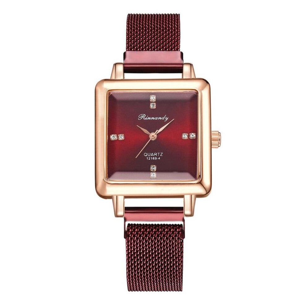 Women Watch Square Dial Stainless Steel Strap Ladies Watch Women Dress Watches Party Decoration