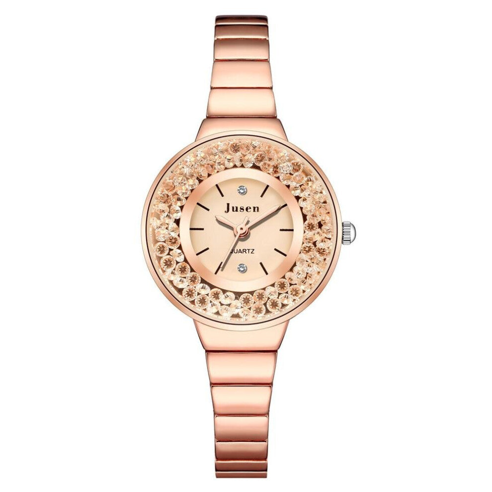 Arrival Rhinestone Women Watches Full Stainless Steel Rose Relogio Feminino girls watch relogios Female Clock
