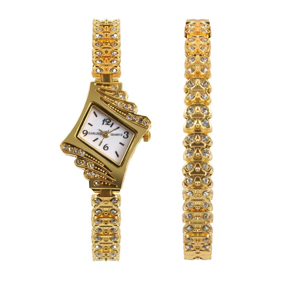 Women Watches Crystal Bracelet Wristwatch Dress Watches Women Ladies Watch Bracelets 2pcs Female With Box