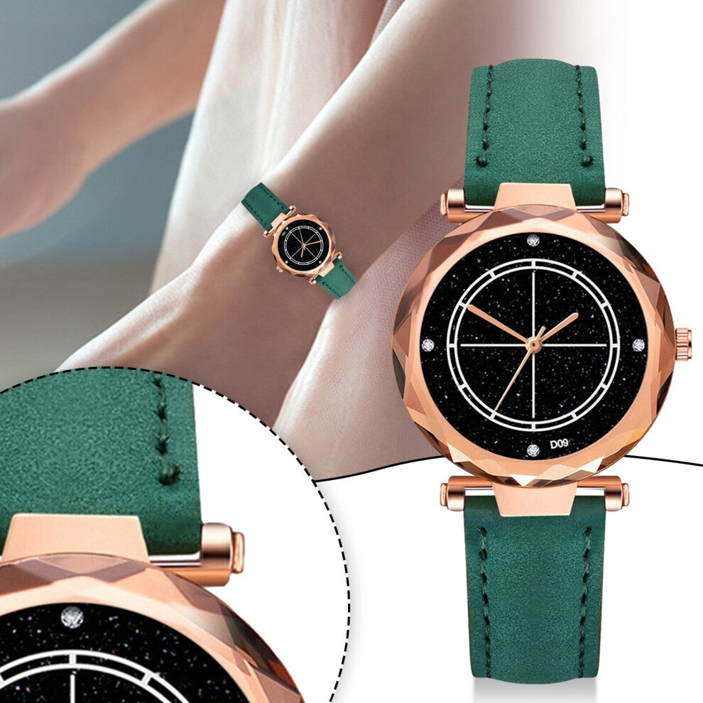 Men's Watches Small Watch for Women Ladies Watches Sports Round Leather Strap Simplified Scale Small Watch Analog