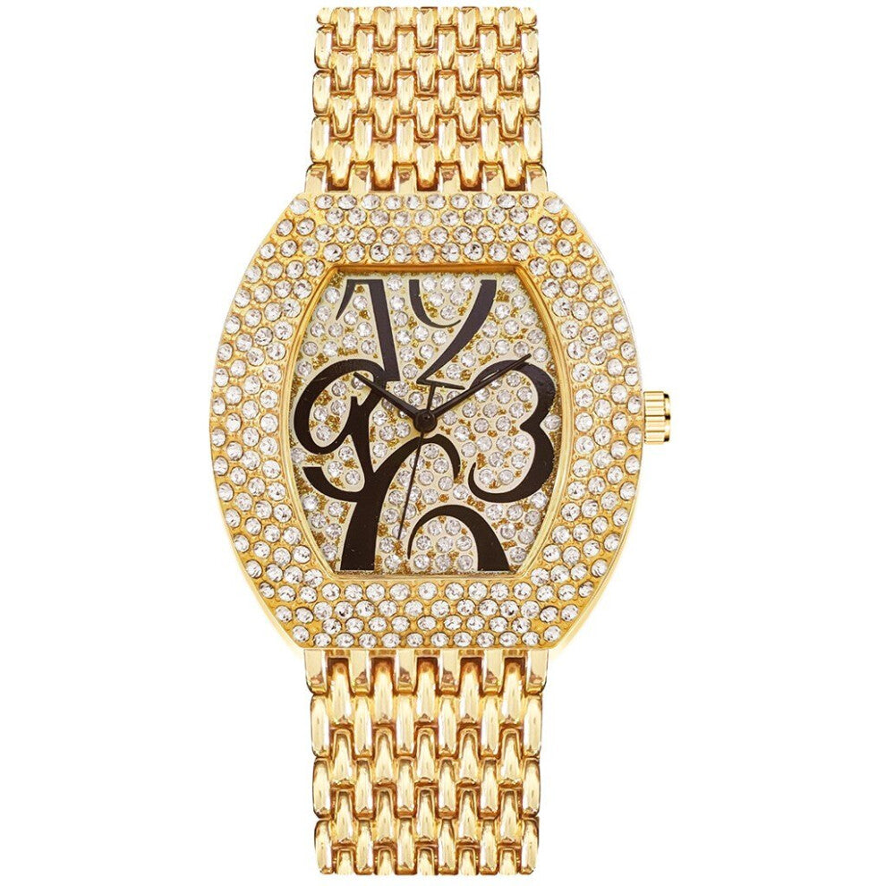 Women Watch With Diamond Top Ladies Casual Tonneau Dial Women Bracelet Crystal Watches Relogio Feminino