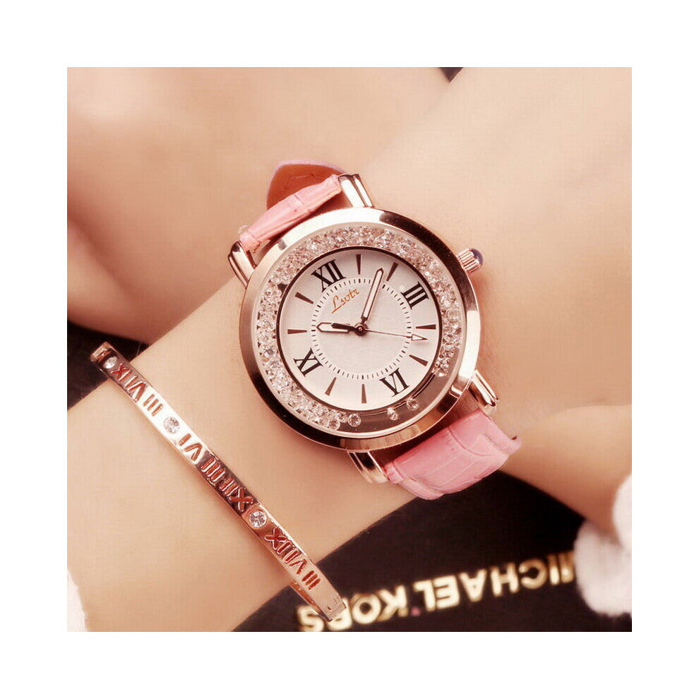 Casual Women Watches Ladies Leather Crystal Quartz Watch Small Dial Female Clock Relogio Feminino Montre Femme