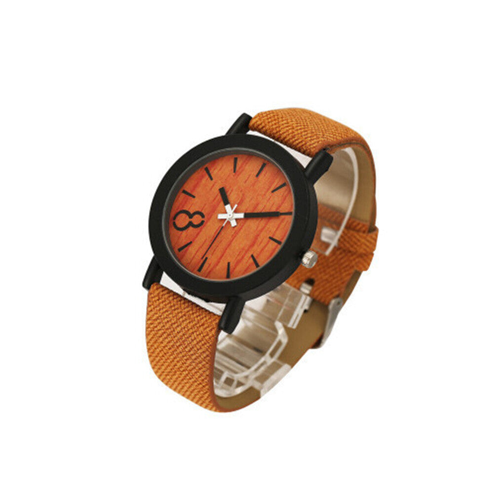 product sales simulation wooden quartz female leisure leather strap wooden man watches