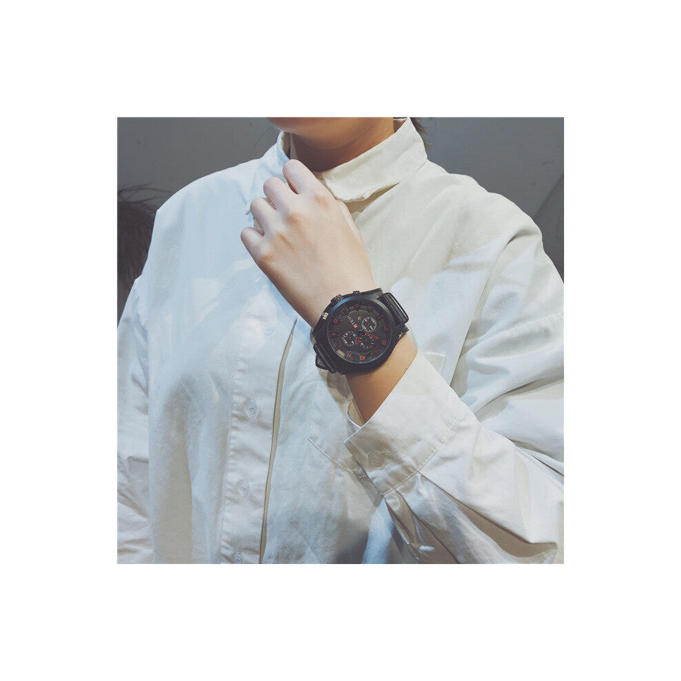 Women Watches Sports Big Dial Leather Belt Quartz Wrist Watch Men Not Mechanical Watches Waterproof Clock Gift
