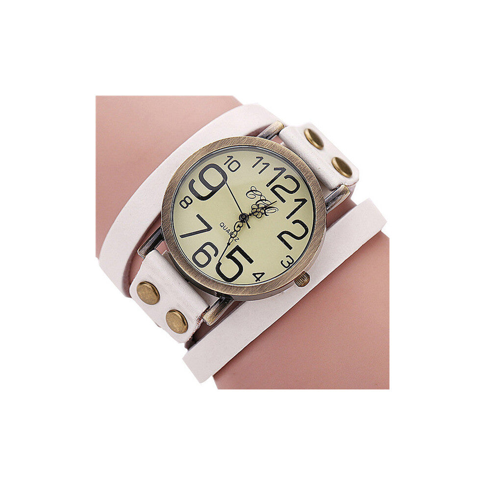 Vintage Casual Cow Leather Bracelet Watch Women Leather WristWatch Classic Watches for Woman Relogio Feminino