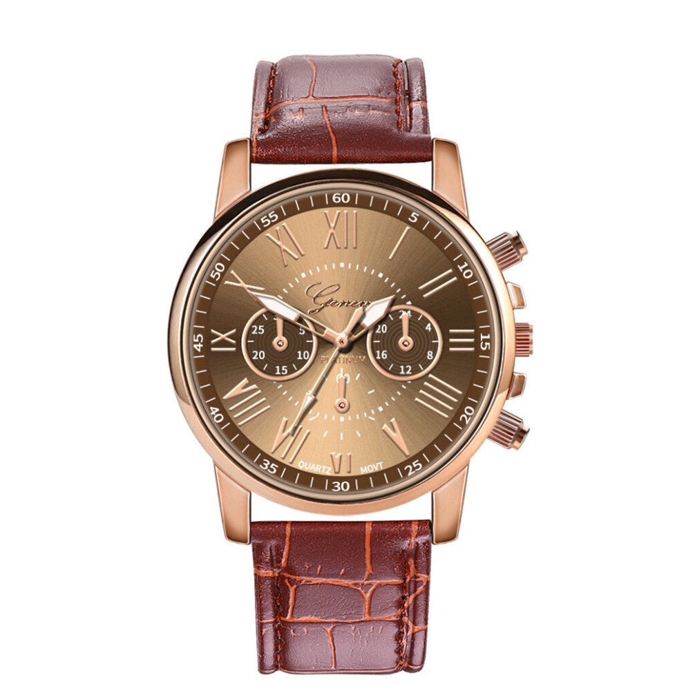 Women Watch Rhinestone Women Leather Casual Watch Analog Quartz Crystal Wristwatch Bracelet Watch