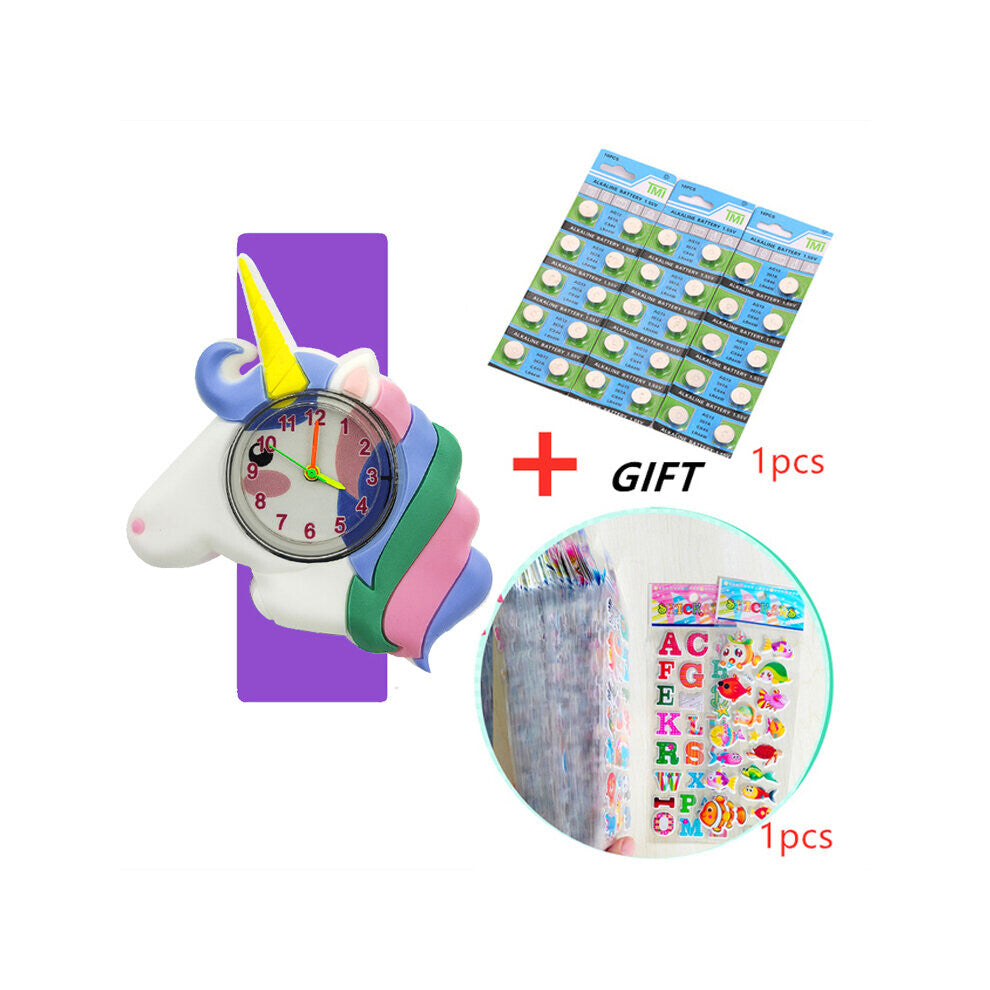 Colorful Silicone Strap 3d Dinosaur Unicorn Toys Children Watch Clock Baby Learn Time Kids Quartz Wristwatches Boys Girls Watch