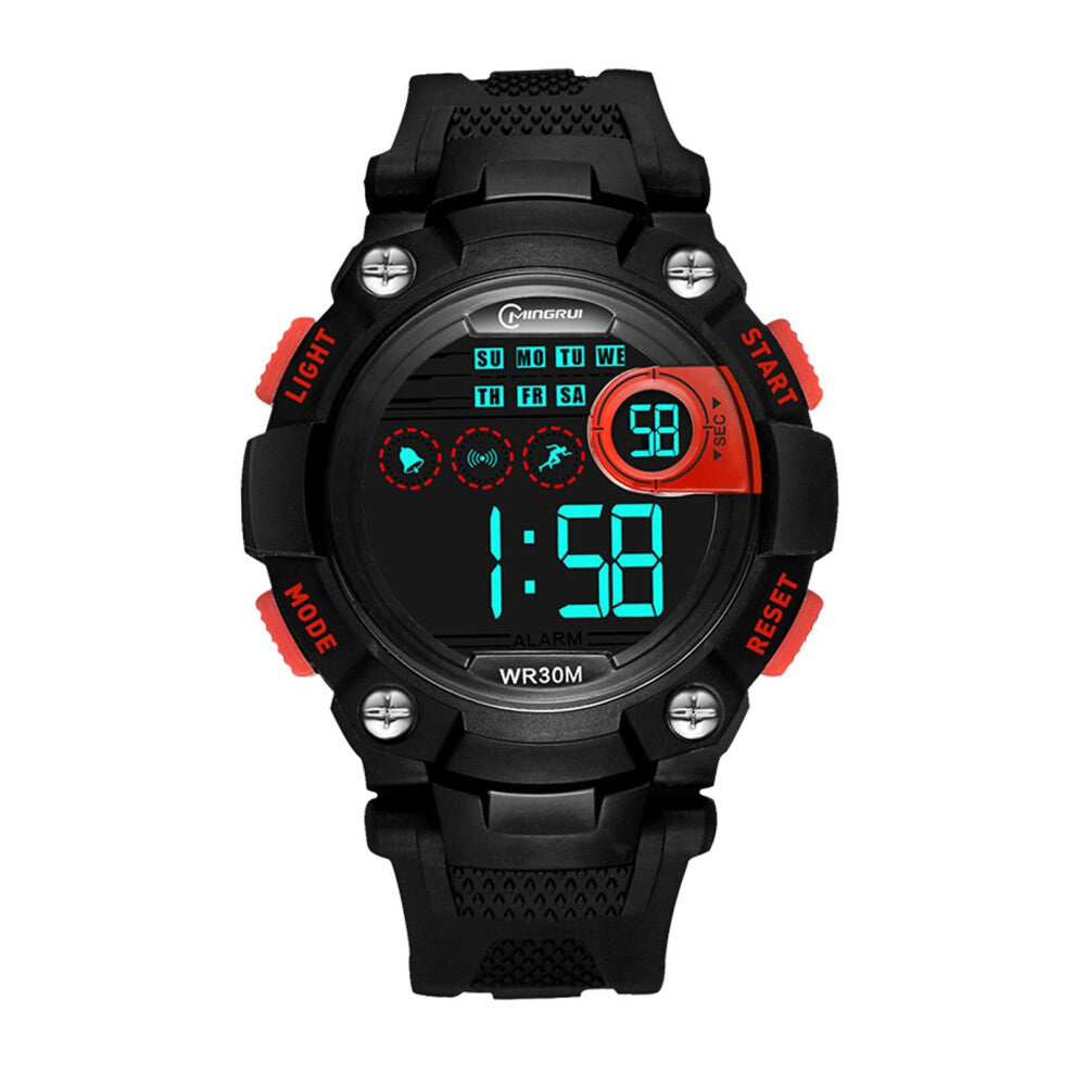 Electronic Watch Waterproof Indication Chronograph Calendar Chip Luminous Digital Watch for Student