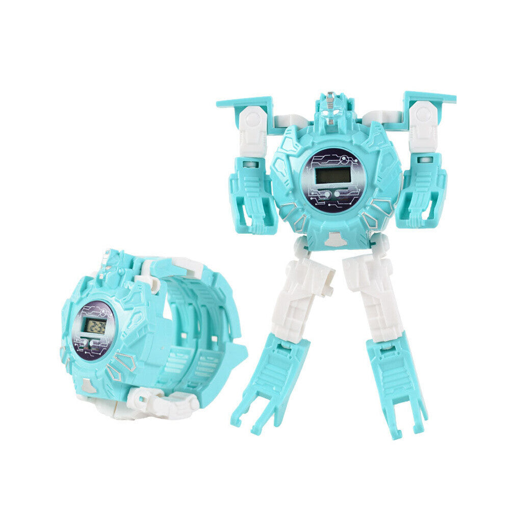 Girls Boys Transformed Toys Kids Electronic Watch Technology Innovative Cartoon Deformation Robot Children's Watch Toy