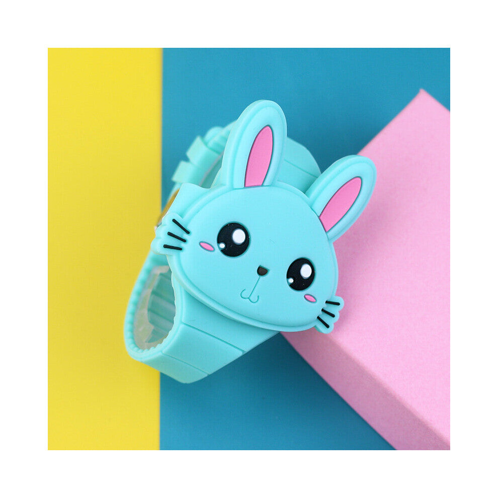 Flip Cover Silicone Electronic Children Watches Kids Lovely Rabbit Cartoon Girls Watch Boys Student Clock Reloj Infantil Saati
