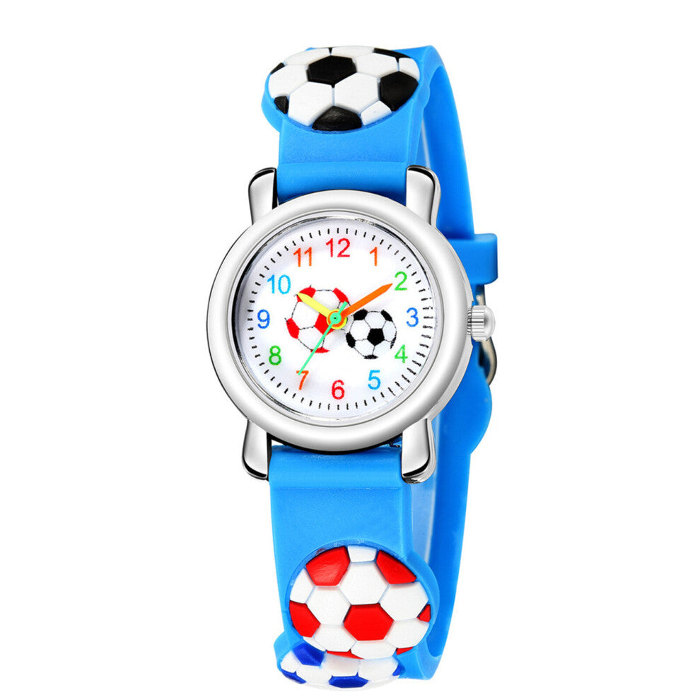 Kids Watches Colorful Cartoon Football Children Watch Clasp Circle Baby Toys Boys Girls Watch Gift Clock Droshipping relogios