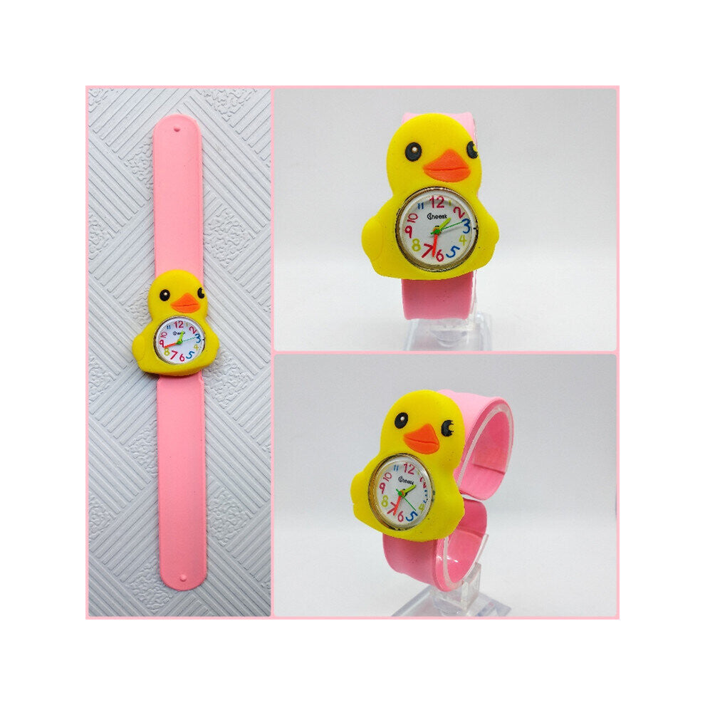 Yellow Duck Watch Children Boy Girl Students Watch Clock Gift Silicone Tape Patted Wrist Kids Digital Electronics Watches