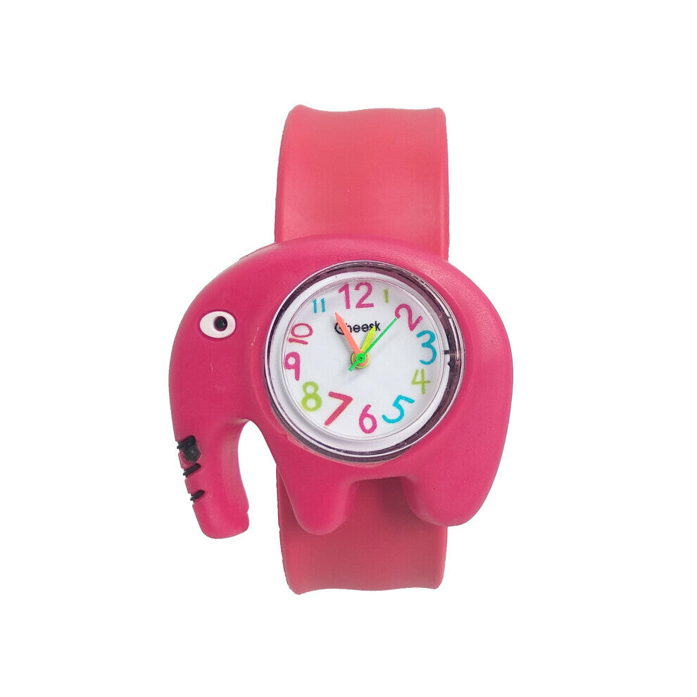 Children's Watch Cartoon 3D Elephant Toys Patting Strap Sports Quartz Kids Watch for Boys Girls Gift Clock for Student Prizes