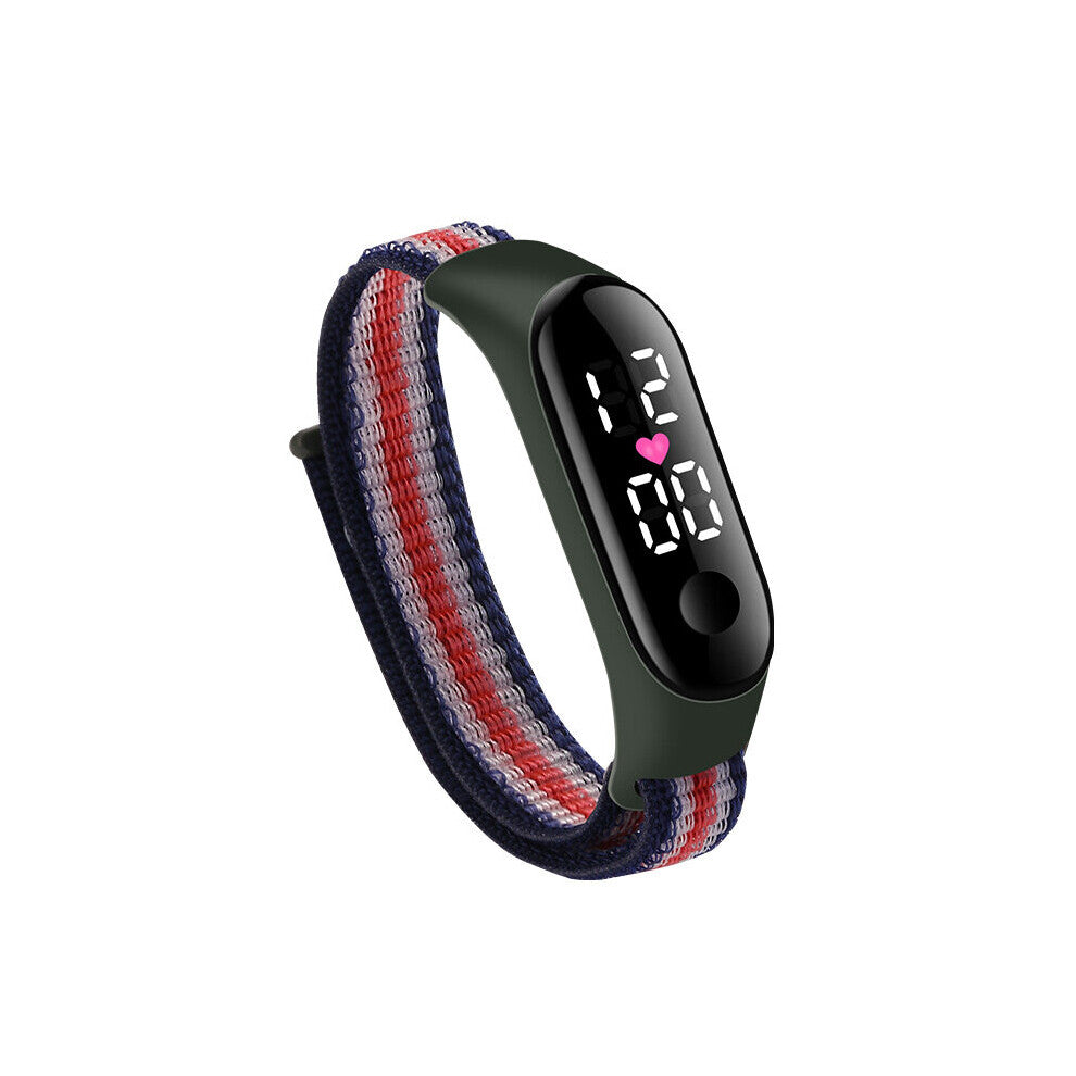 2021New Nylon Strap Kids Watch LED Digital Watch Cartoon Multicolor Girl WatchesSport Children Gift reloj infantil