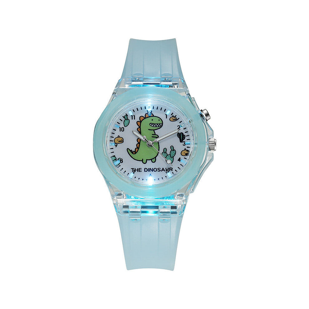 Cartoon Dinosaur Children Watches with Light Luminous Silicone Strap Girls Watch Boys Kids Student Gift Clock Reloj Infantil